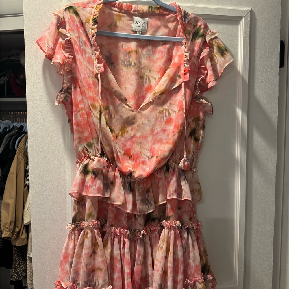 MISA Los Angeles Pink Floral Dress